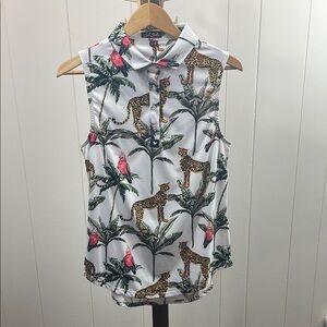 Bad Birdie NWT Wildlife Sleeveless Golf Polo Shirt